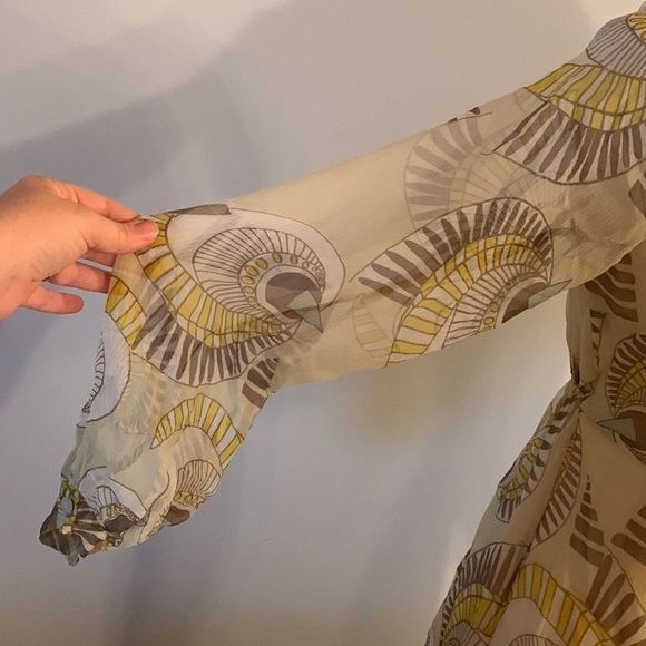 [ANTIK BATIK] Pattern Beaded Silk Maxi Dress - Size Small - Picture 3 of 6